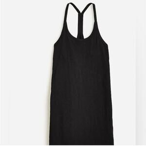 J.Crew Black Relaxed Cotton Slub Sleeveless Tank Mini Dress Size Small